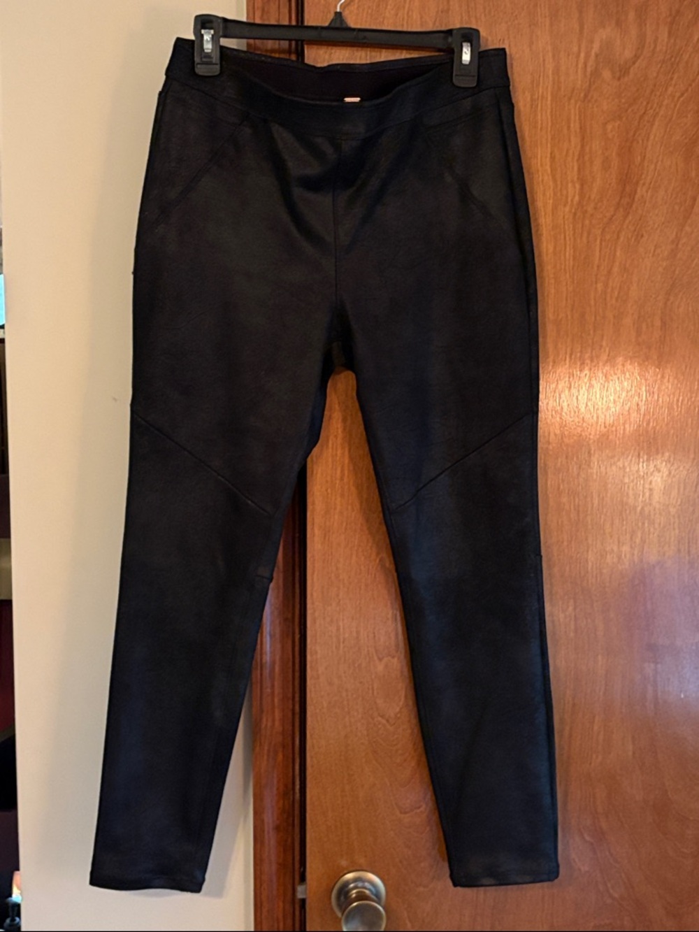 Free People Black Vegan Leather Leggings